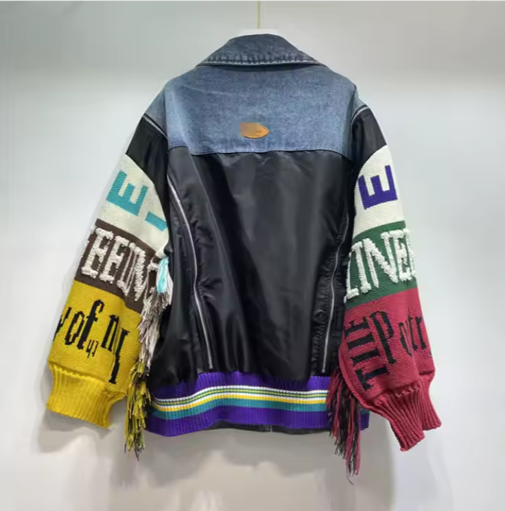 BLUE JEAN SWEATER JACKET