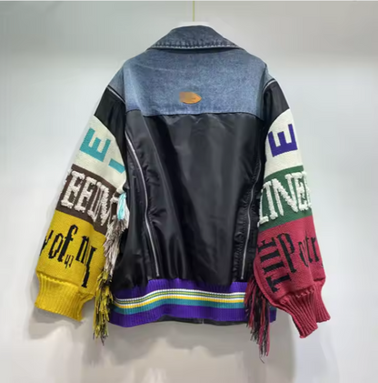 BLUE JEAN SWEATER JACKET